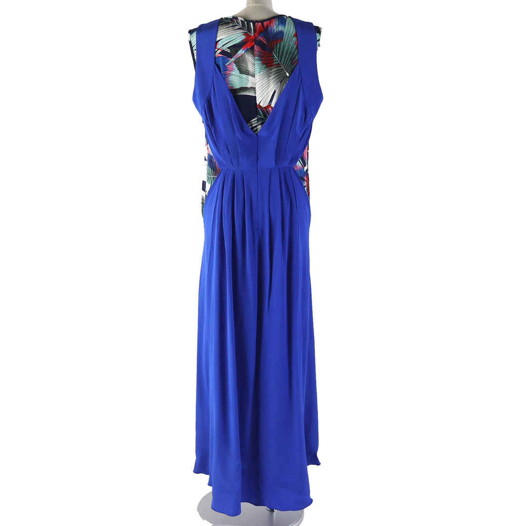 LEONARD one piece Main: 100% silk Blue multicolor Women 40 Used Authentic