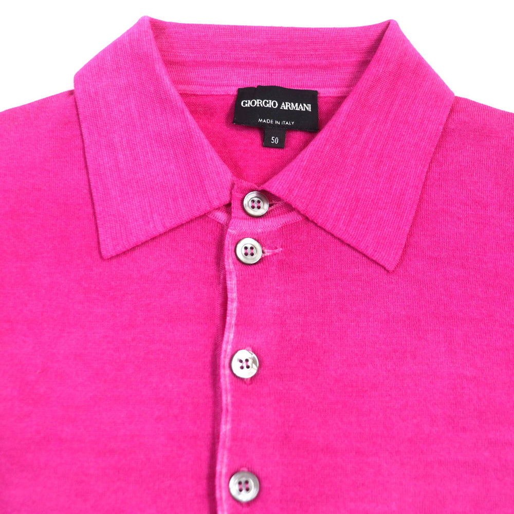 GIORGIO ARMANI knit Outer fabric: 100% wool pink mens 50 Used Authentic