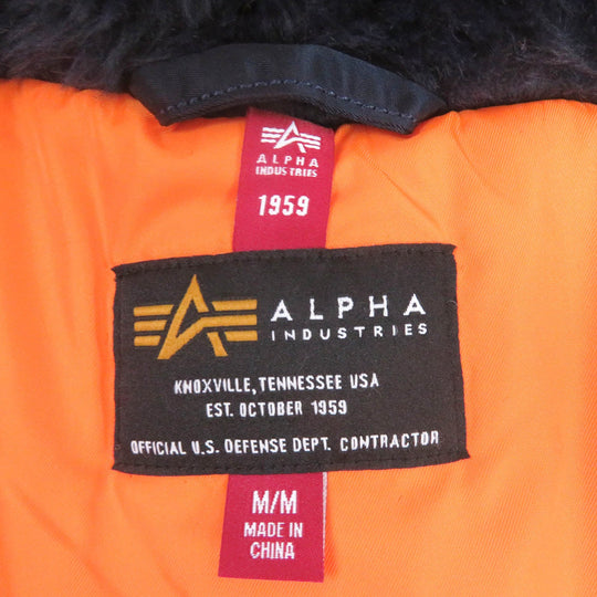 ALPHA Mod coat Main: 100% polyester Navy N-3B SLIM FIT mens M Used Authentic