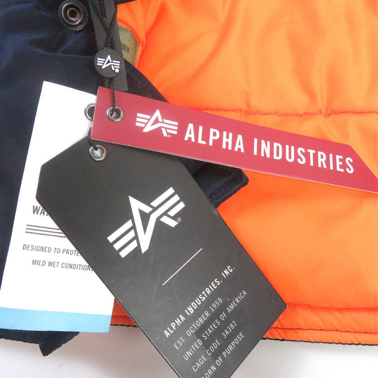 ALPHA Mod coat Main: 100% polyester Navy N-3B SLIM FIT mens M Used Authentic