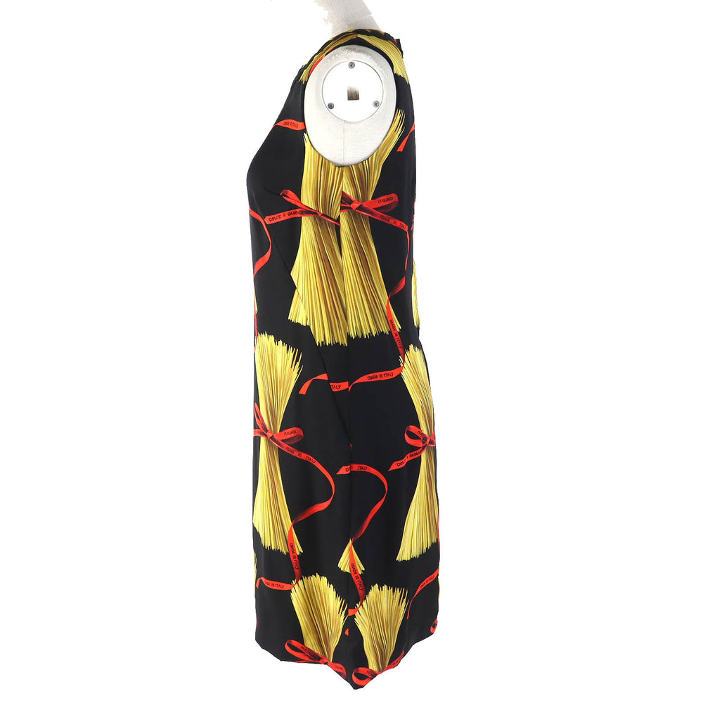 DOLCE&GABBANA one piece F63F6T/FSASJ Outer material: 85% silk, Outer material: 9% cotton, Outer material: 5% elastane (polyurethane), Outer material: 1% polyester Black Yellow type Red Women 36 Used Authentic
