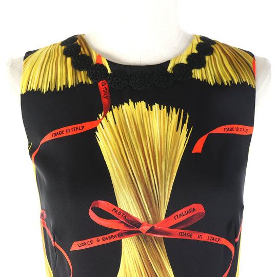 DOLCE&GABBANA one piece F63F6T/FSASJ Outer material: 85% silk, Outer material: 9% cotton, Outer material: 5% elastane (polyurethane), Outer material: 1% polyester Black Yellow type Red Women 36 Used Authentic