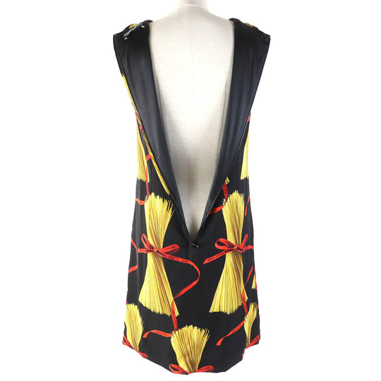 DOLCE&GABBANA one piece F63F6T/FSASJ Outer material: 85% silk, Outer material: 9% cotton, Outer material: 5% elastane (polyurethane), Outer material: 1% polyester Black Yellow type Red Women 36 Used Authentic