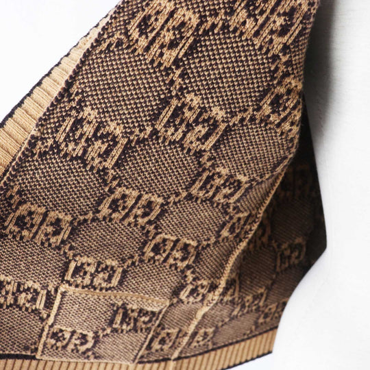 GUCCI cardigan 713300 Main: 100% wool Brown type GG wool boucl jacquard cardigan Women S Used Authentic