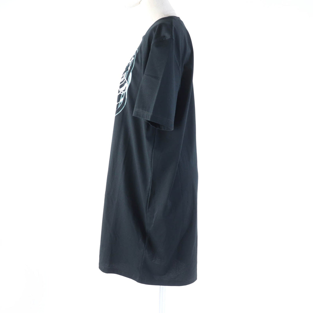 HERMES one piece Main: 100% cotton, part: 98% cotton, part: 2% polyurethane black cartouche Women 40 Used Authentic