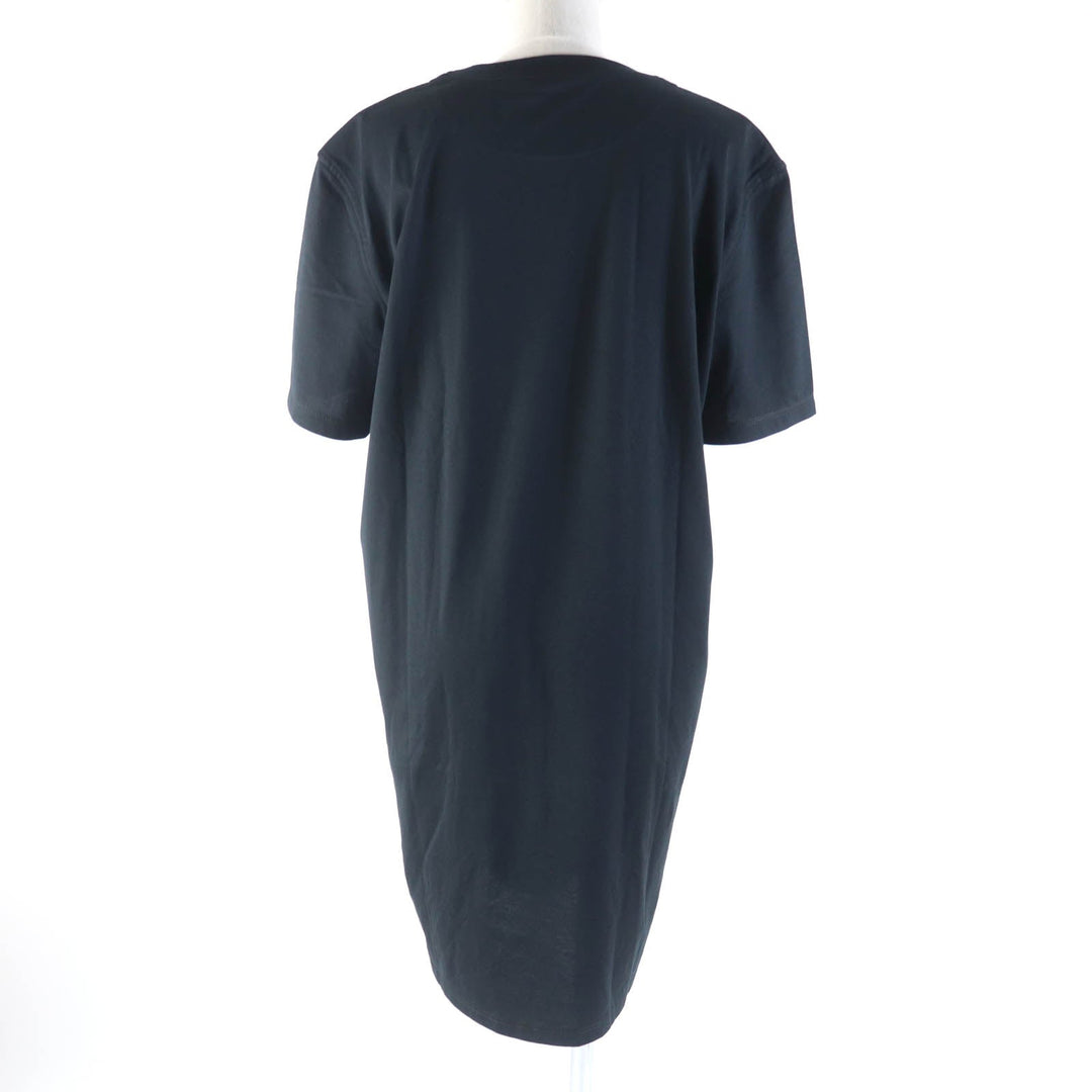 HERMES one piece Main: 100% cotton, part: 98% cotton, part: 2% polyurethane black cartouche Women 40 Used Authentic