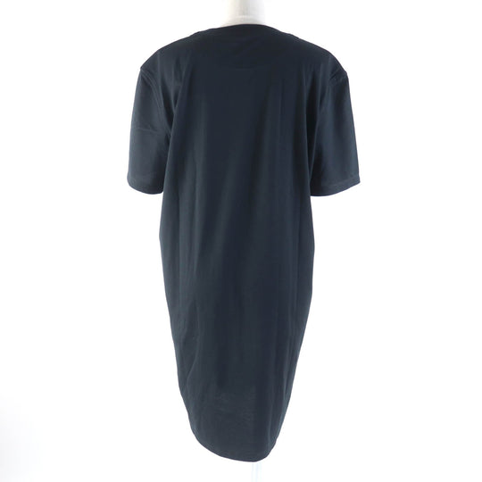 HERMES one piece Main: 100% cotton, part: 98% cotton, part: 2% polyurethane black cartouche Women 40 Used Authentic