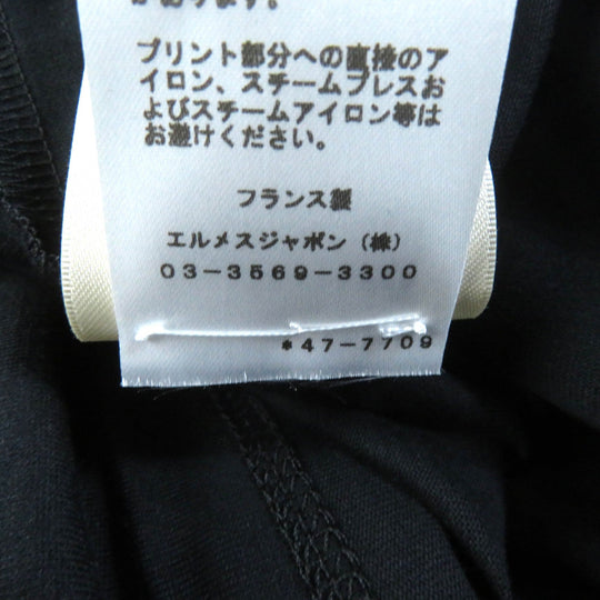 HERMES one piece Main: 100% cotton, part: 98% cotton, part: 2% polyurethane black cartouche Women 40 Used Authentic