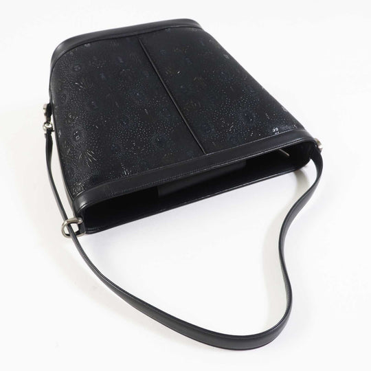 INDENYA Shoulder Bag Main: Deerskin black Women Used Authentic