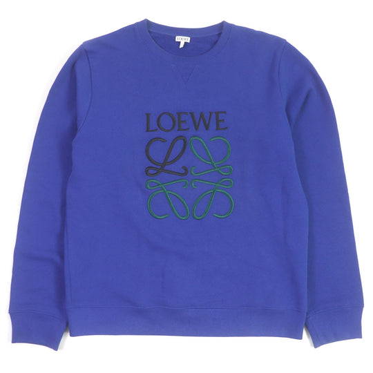 LOEWE sweat H526Y24J07 Main: 100% cotton, Part: 100% polyester blue mens L Used Authentic