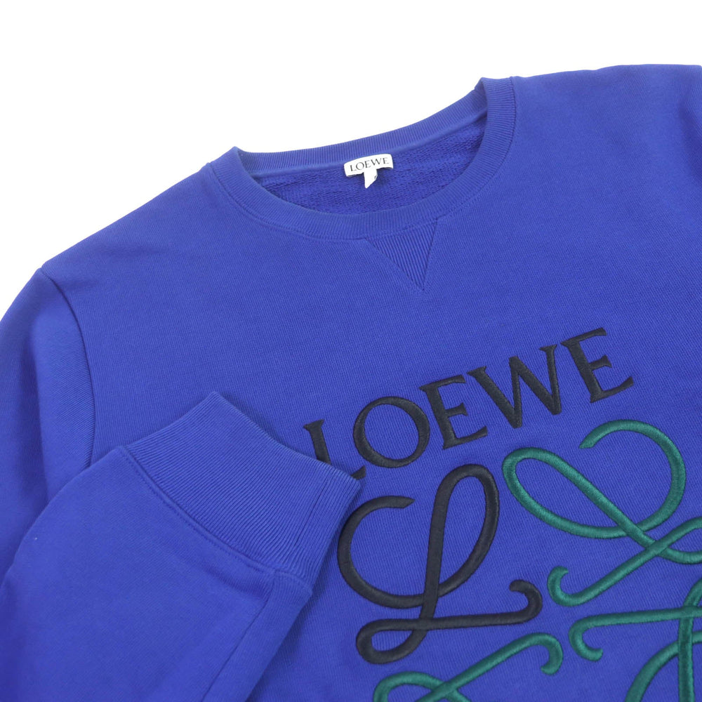 LOEWE sweat H526Y24J07 Main: 100% cotton, Part: 100% polyester blue mens L Used Authentic