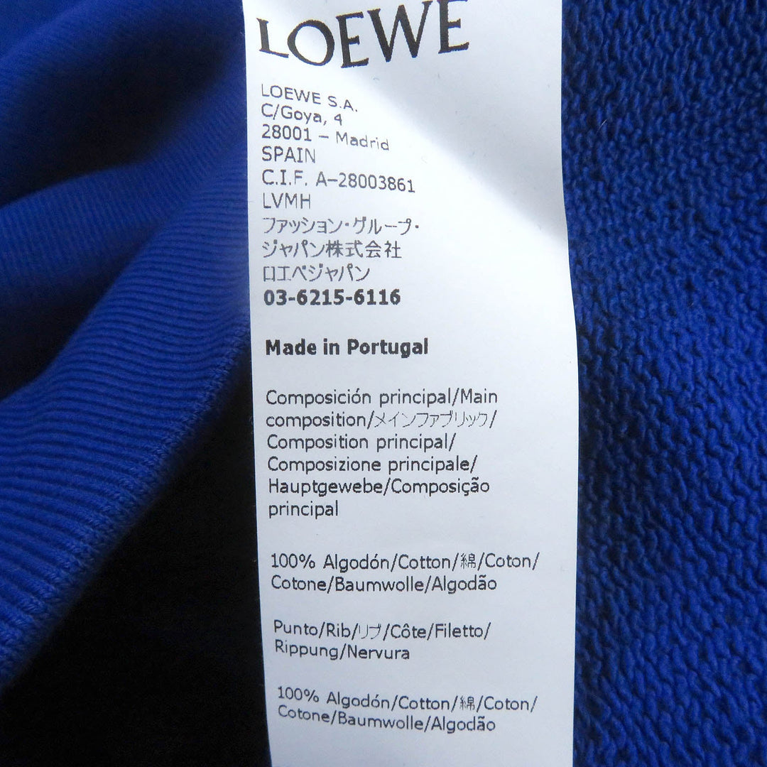 LOEWE sweat H526Y24J07 Main: 100% cotton, Part: 100% polyester blue mens L Used Authentic