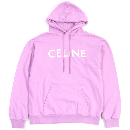 CELINE Hoodie 2Y369670Q Main: 100% cotton, part: 96% cotton, part: 4% polyurethane lavender mens M Used Authentic