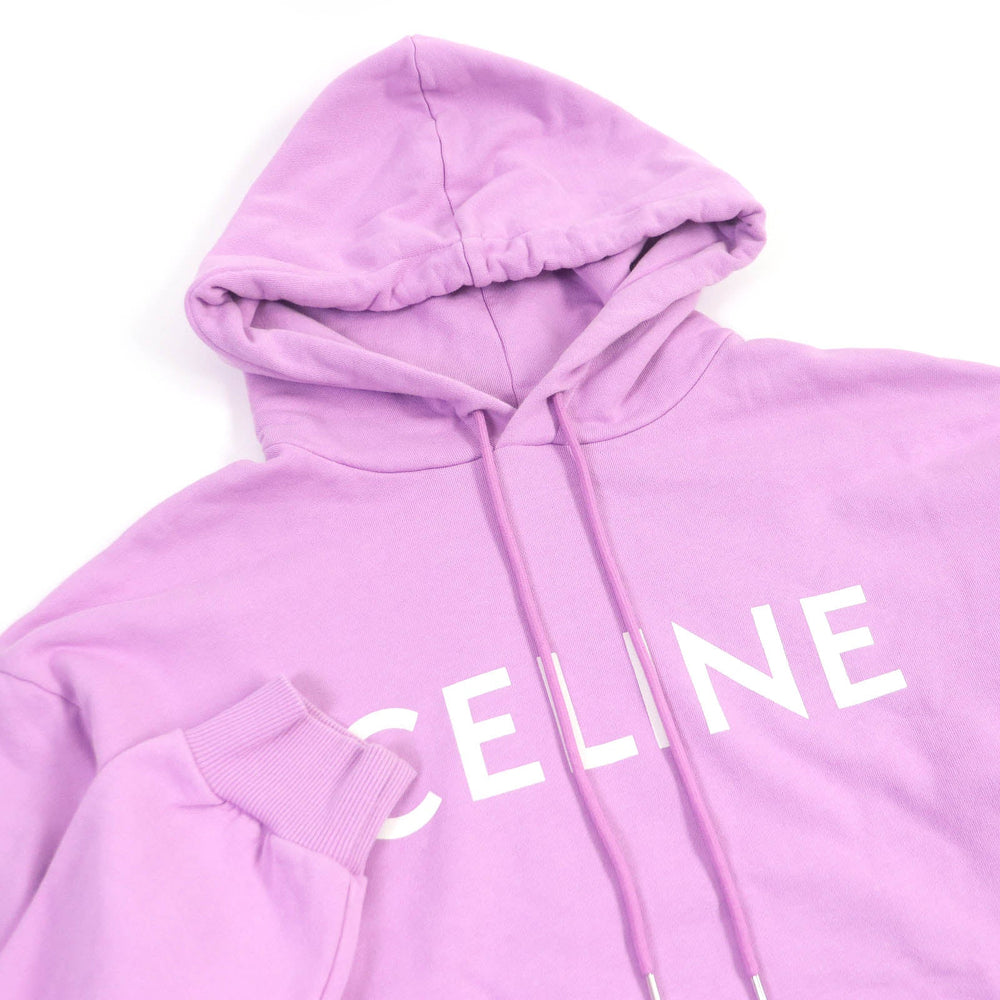 CELINE Hoodie 2Y369670Q Main: 100% cotton, part: 96% cotton, part: 4% polyurethane lavender mens M Used Authentic