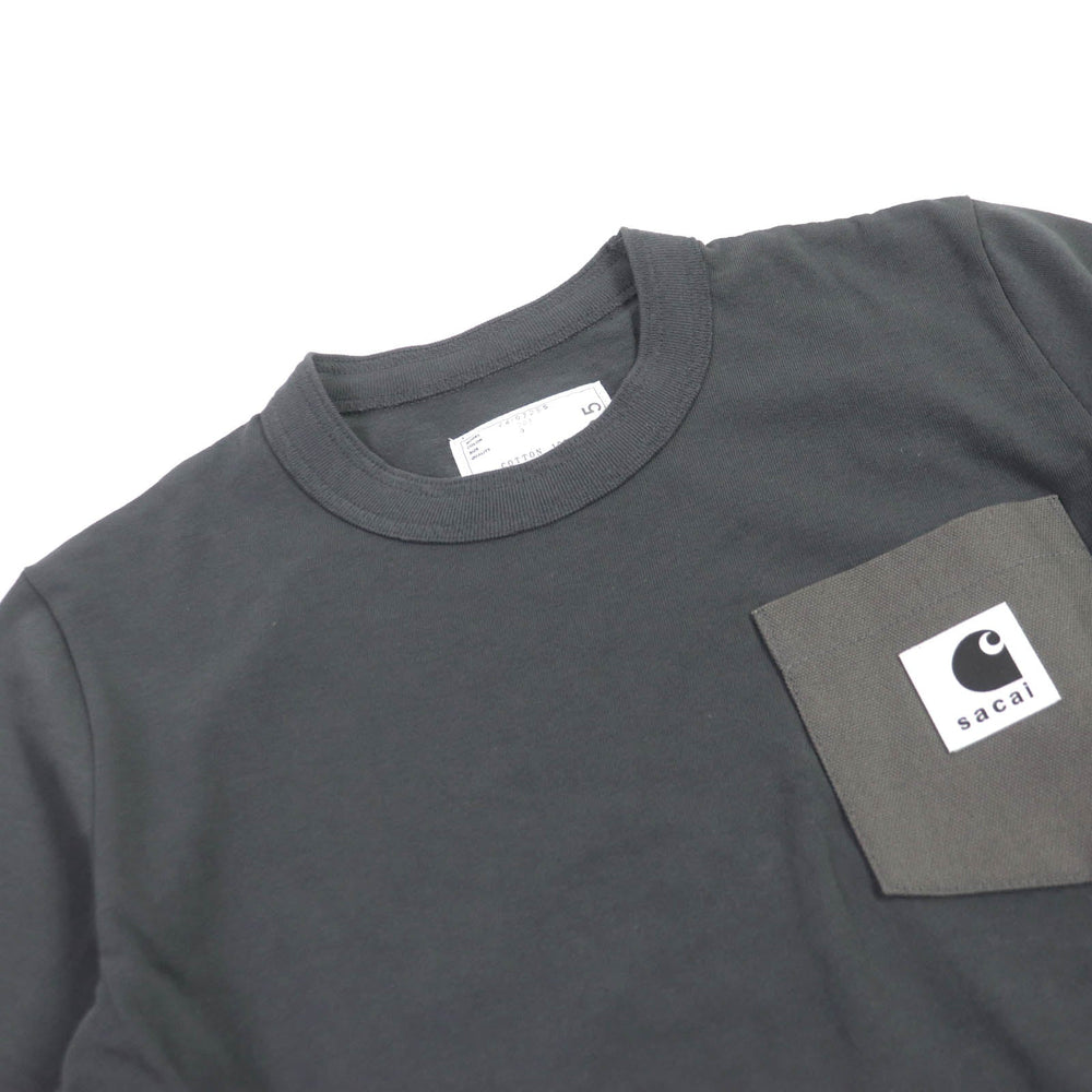 Sacai Short sleeve T-shirt Main: 100% cotton gray mens Zero size Used Authentic