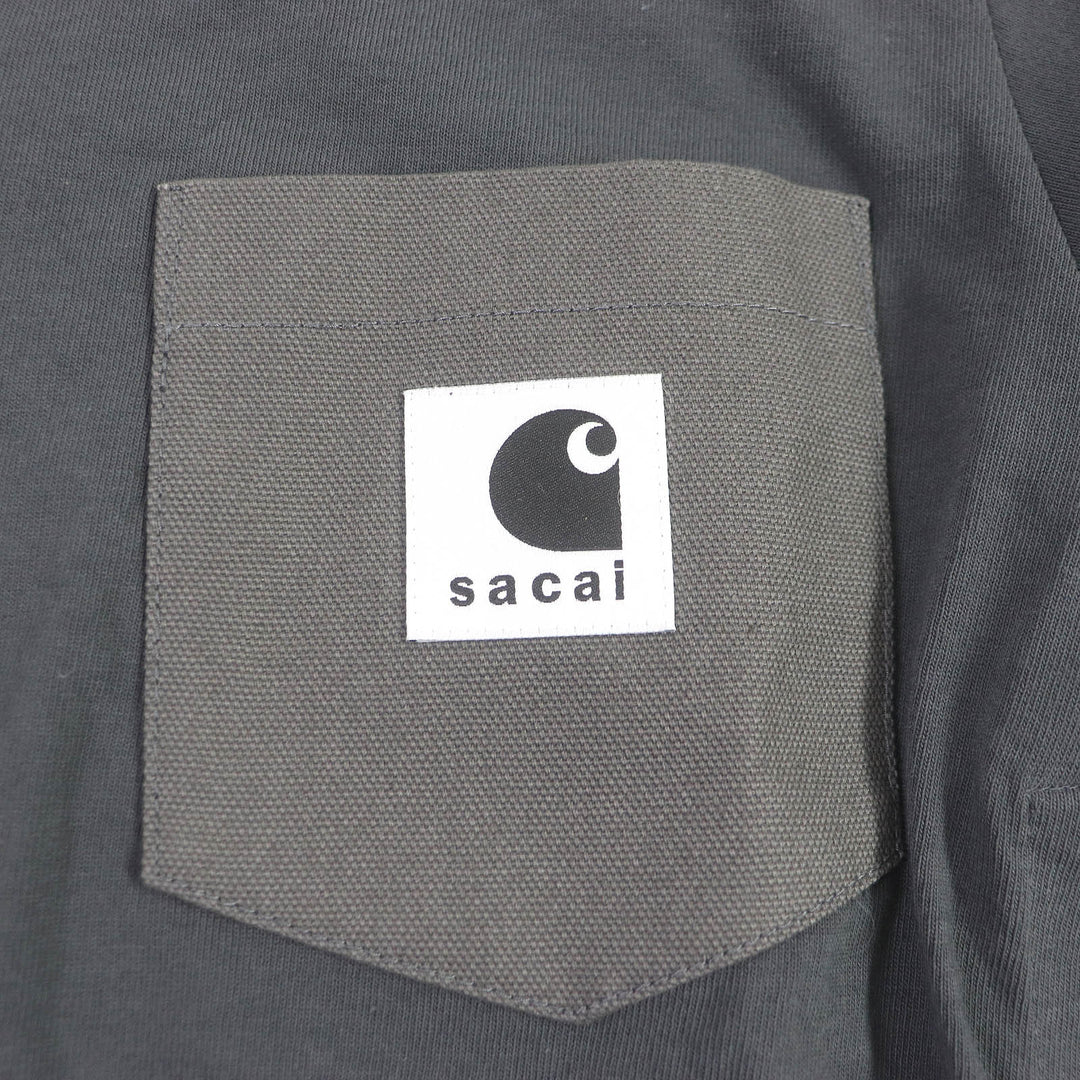 Sacai Short sleeve T-shirt Main: 100% cotton gray mens Zero size Used Authentic