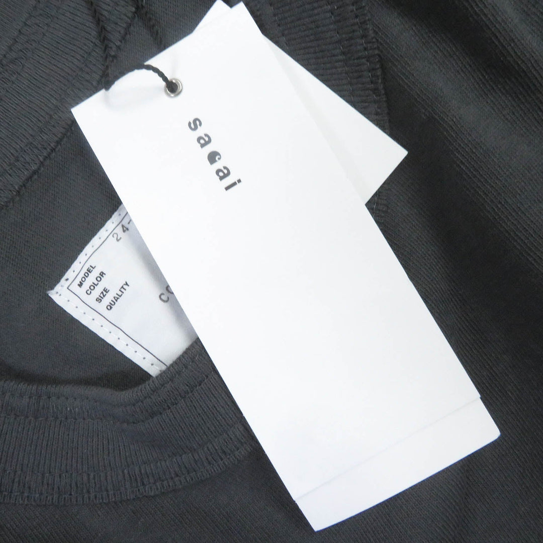Sacai Short sleeve T-shirt Main: 100% cotton gray mens Zero size Used Authentic
