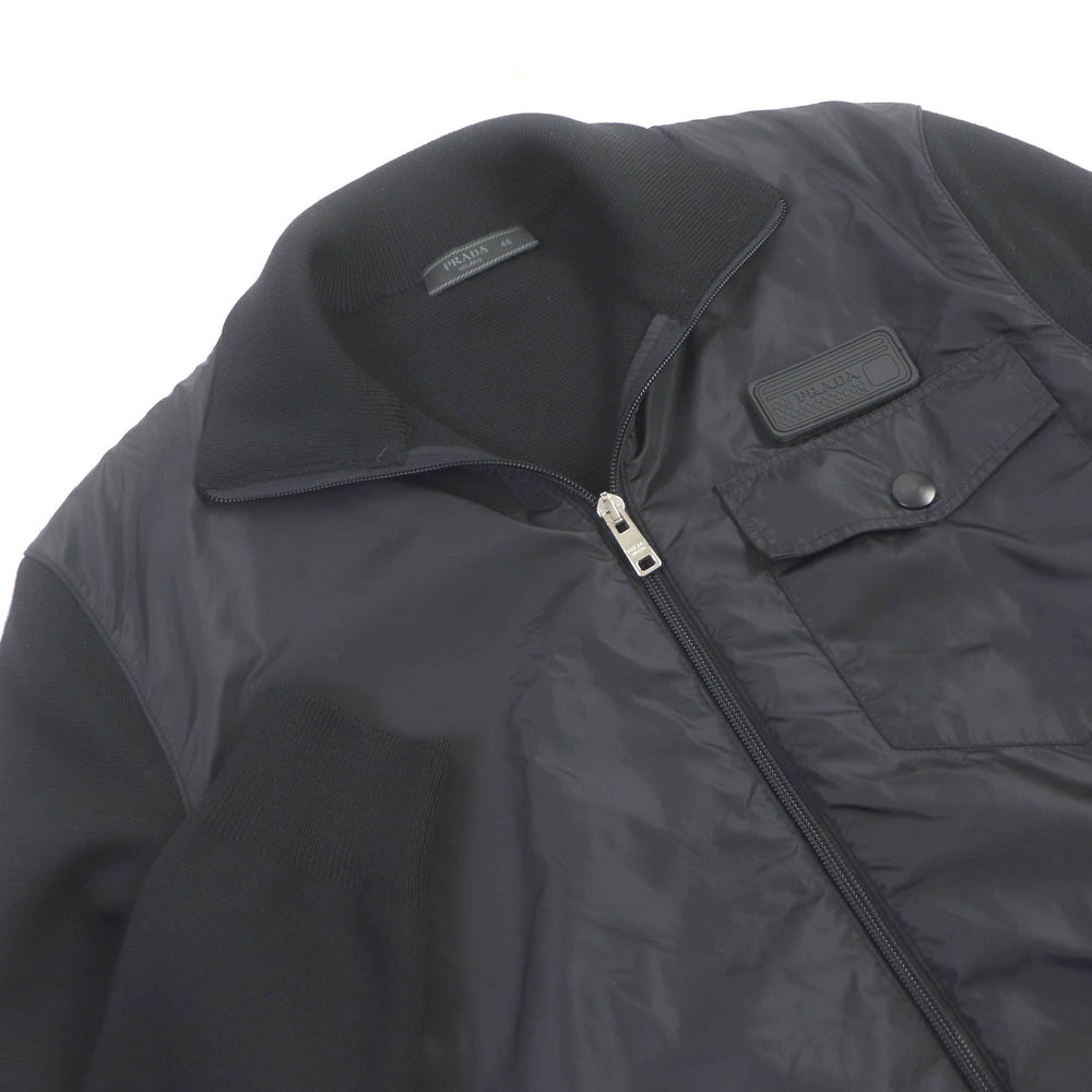 PRADA Blouson UMC134 Main: 100% virgin wool, Part: 100% polyamide (nylon) black mens 46 Used Authentic