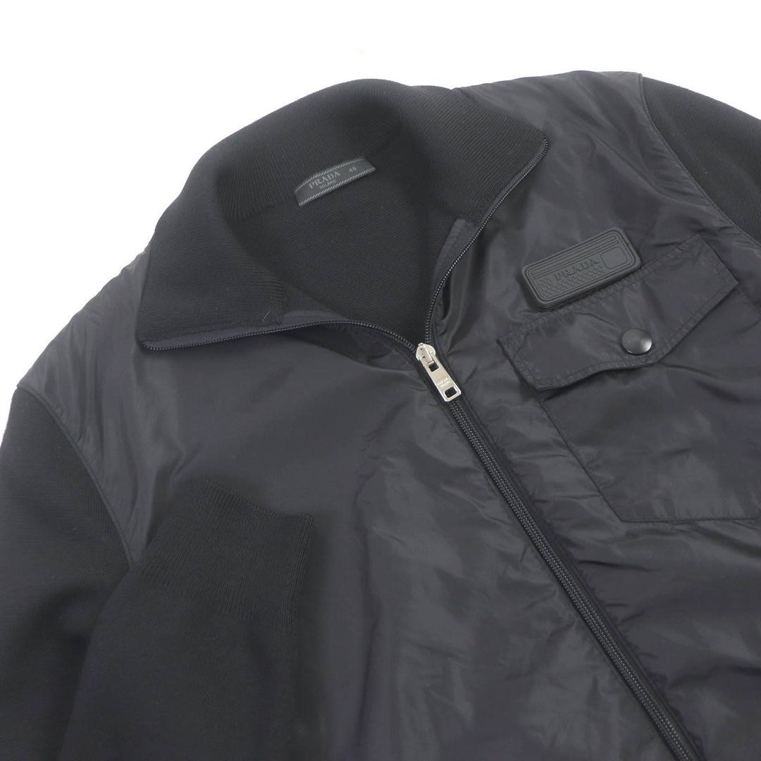 PRADA Blouson UMC134 Main: 100% virgin wool, Part: 100% polyamide (nylon) black mens 46 Used Authentic