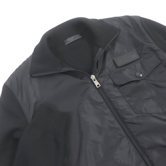 PRADA Blouson UMC134 Main: 100% virgin wool, Part: 100% polyamide (nylon) black mens 46 Used Authentic