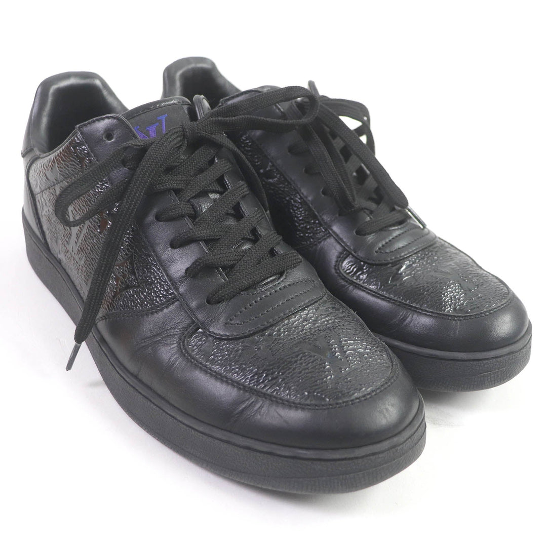 LOUIS VUITTON Low cut sneakers Main: Leather, Main: PVC black Rivoli Line mens 6 Used Authentic
