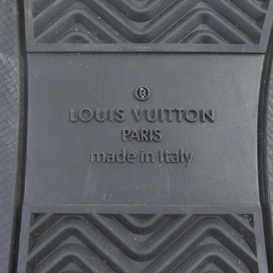 LOUIS VUITTON Low cut sneakers Main: Leather, Main: PVC black Rivoli Line mens 6 Used Authentic