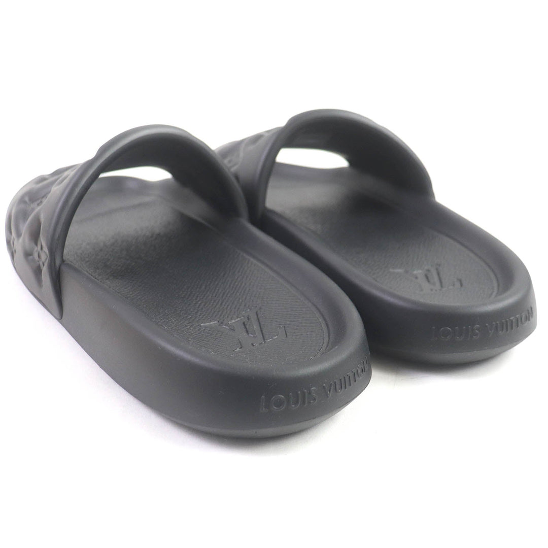 LOUIS VUITTON Sandals 1A9FKI Main: Rubber black Waterfront Line mens 10 Used Authentic