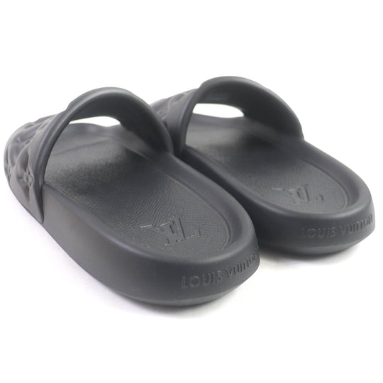 LOUIS VUITTON Sandals 1A9FKI Main: Rubber black Waterfront Line mens 10 Used Authentic