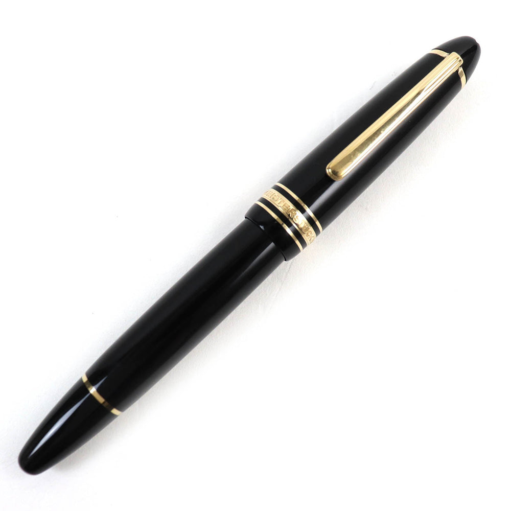 MONTBLANC fountain pen Pen point: K14 Black gold Meisterstck 146 mens Used Authentic