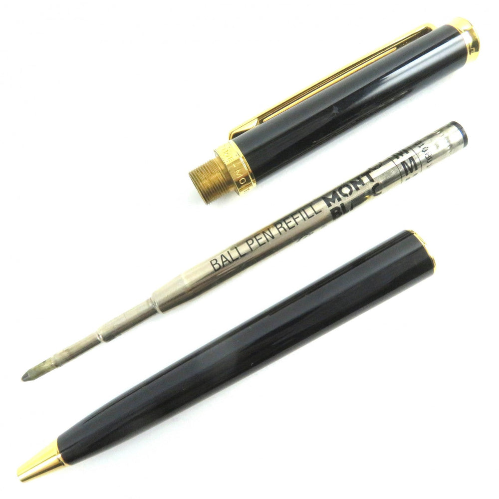 MONTBLANC Ballpoint pen Gold Plated, Resin black NOBLESSE OBLIGE mens Used Authentic