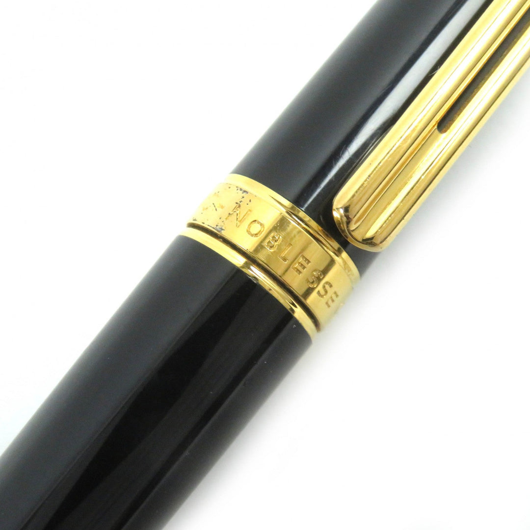 MONTBLANC Ballpoint pen Gold Plated, Resin black NOBLESSE OBLIGE mens Used Authentic