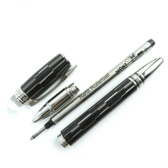 MONTBLANC Ballpoint pen 104227 Platinum , lacquer finish Silver Starwalker Black Mystery mens Used Authentic