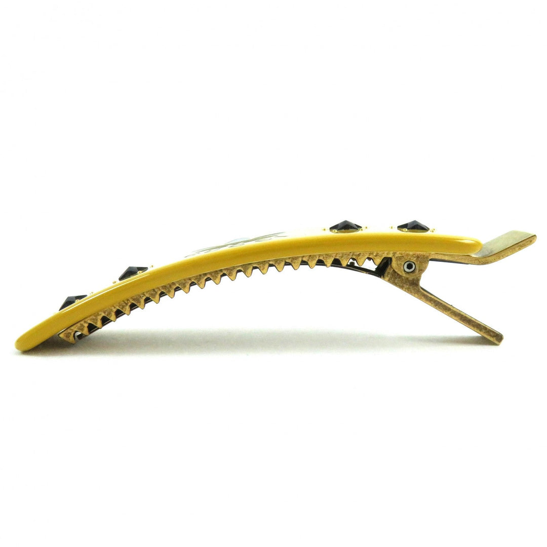 GUCCI hair accessory 702940 plastic Yellow black Women Used Authentic
