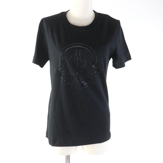 MONCLER Short sleeve T-shirt Main: 100% cotton, Part: 100% cotton black Women M Used Authentic
