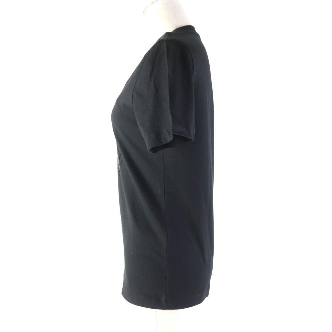 MONCLER Short sleeve T-shirt Main: 100% cotton, Part: 100% cotton black Women M Used Authentic