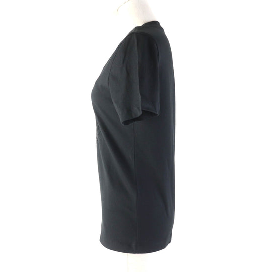 MONCLER Short sleeve T-shirt Main: 100% cotton, Part: 100% cotton black Women M Used Authentic