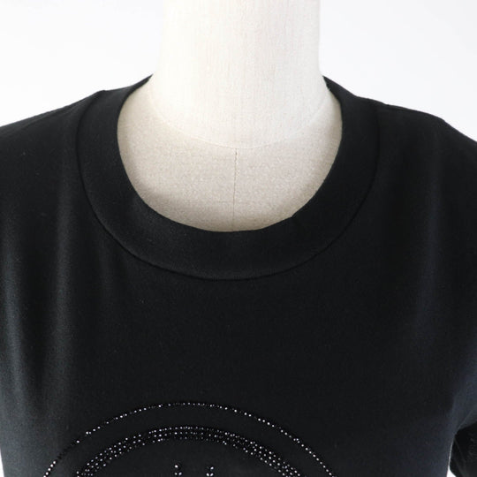 MONCLER Short sleeve T-shirt Main: 100% cotton, Part: 100% cotton black Women M Used Authentic