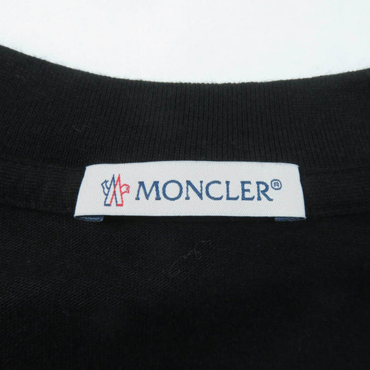 MONCLER Short sleeve T-shirt Main: 100% cotton, Part: 100% cotton black Women M Used Authentic