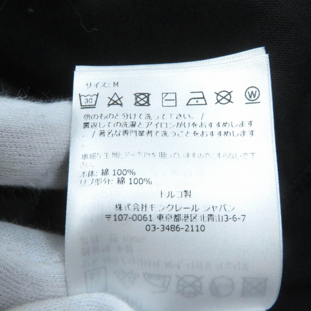 MONCLER Short sleeve T-shirt Main: 100% cotton, Part: 100% cotton black Women M Used Authentic
