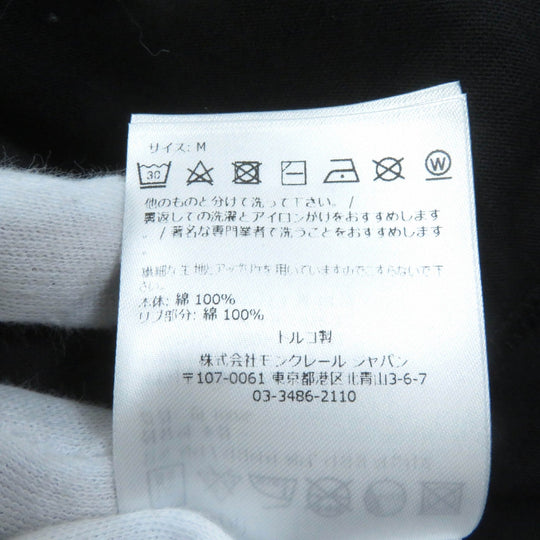 MONCLER Short sleeve T-shirt Main: 100% cotton, Part: 100% cotton black Women M Used Authentic
