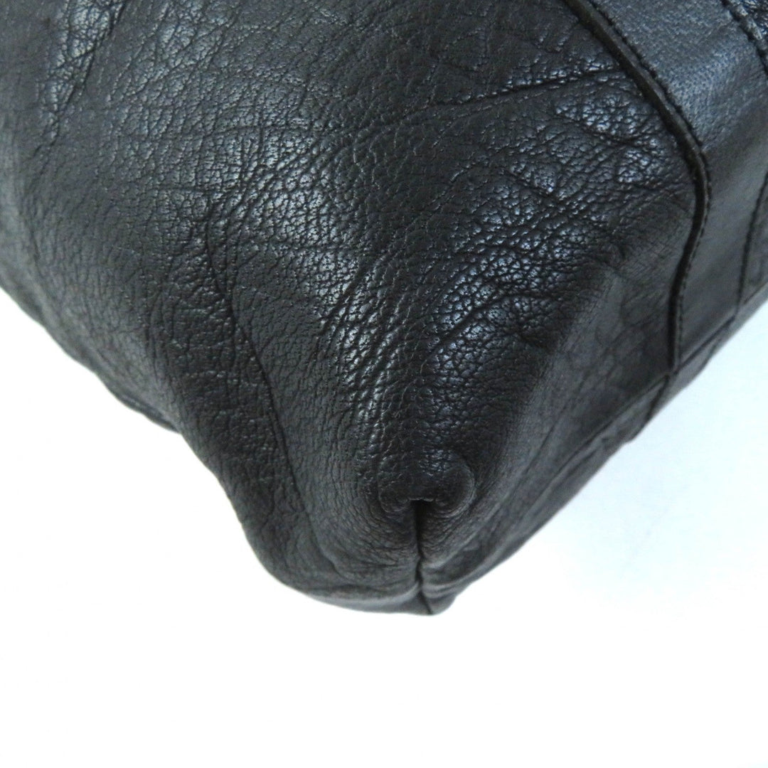 IBIZA Tote Bag Main: Leather black Women Used Authentic