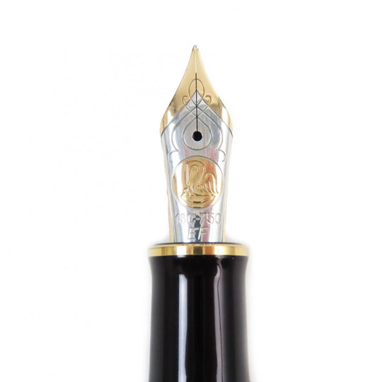 PERIKAN fountain pen Nib: K18 Black gold Sovereign M800 mens Used Authentic
