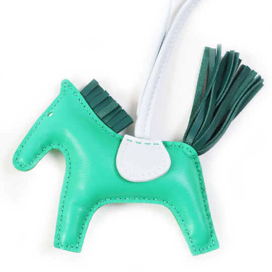 HERMES Bag charm Anyo Miro Mint/Malachite/Blue Brume Rodeo Charm PM Women Used Authentic