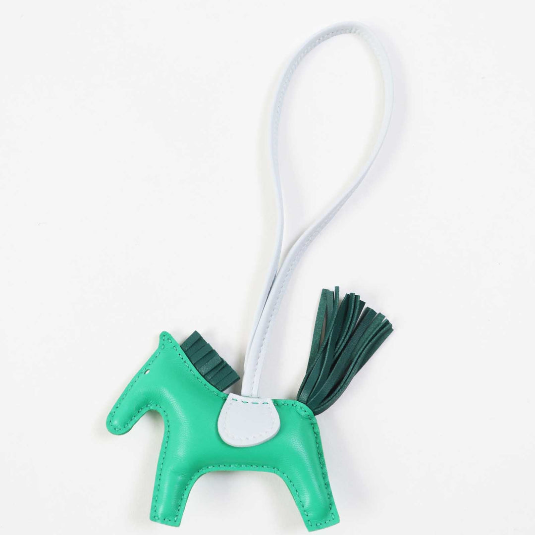 HERMES Bag charm Anyo Miro Mint/Malachite/Blue Brume Rodeo Charm PM Women Used Authentic