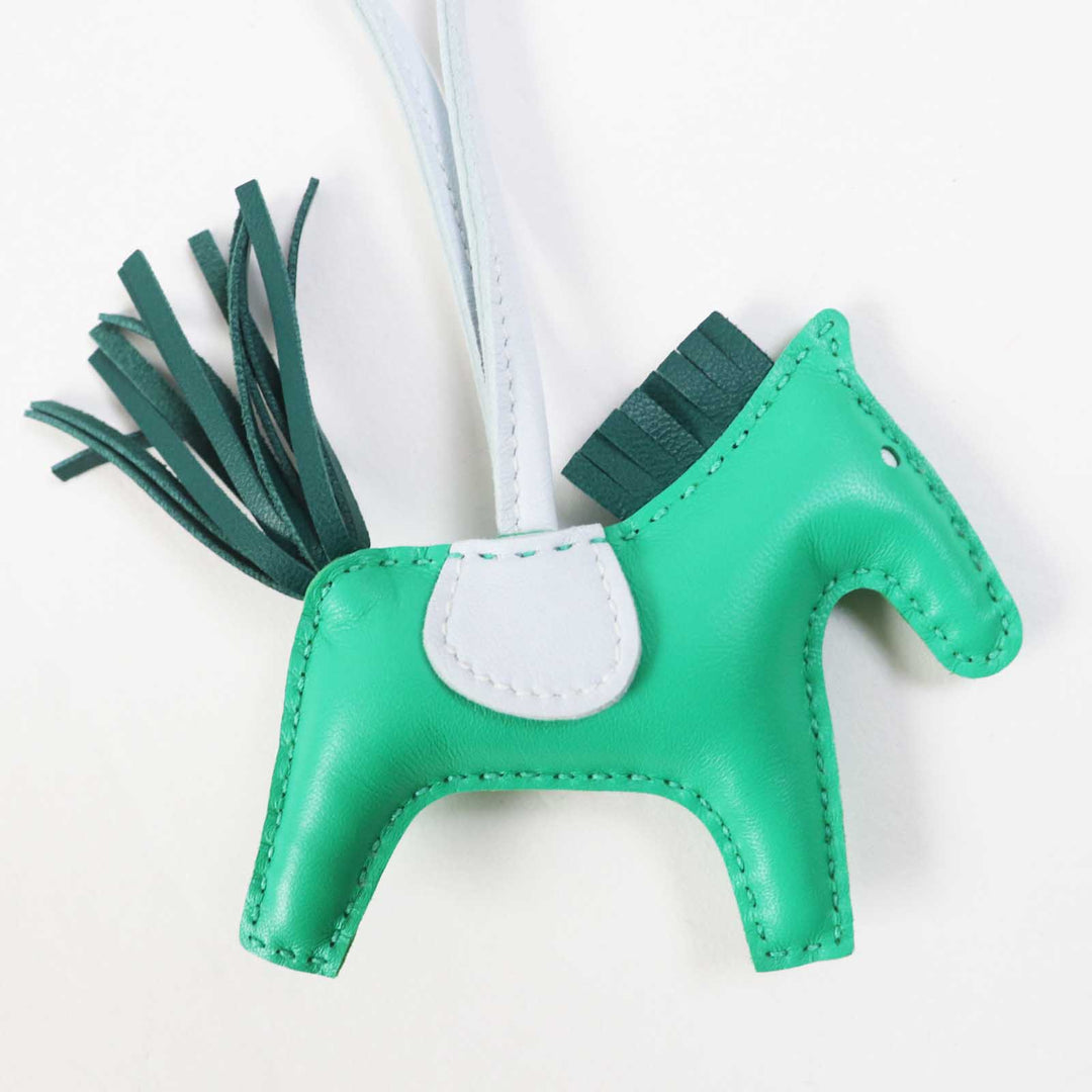 HERMES Bag charm Anyo Miro Mint/Malachite/Blue Brume Rodeo Charm PM Women Used Authentic