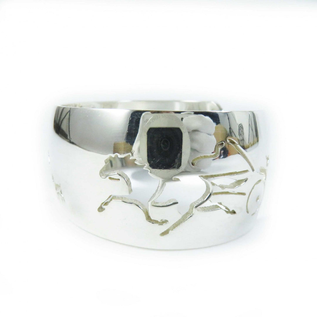 HERMES Bangle SV925 Silver bracelet Carriage motif Women Used Authentic