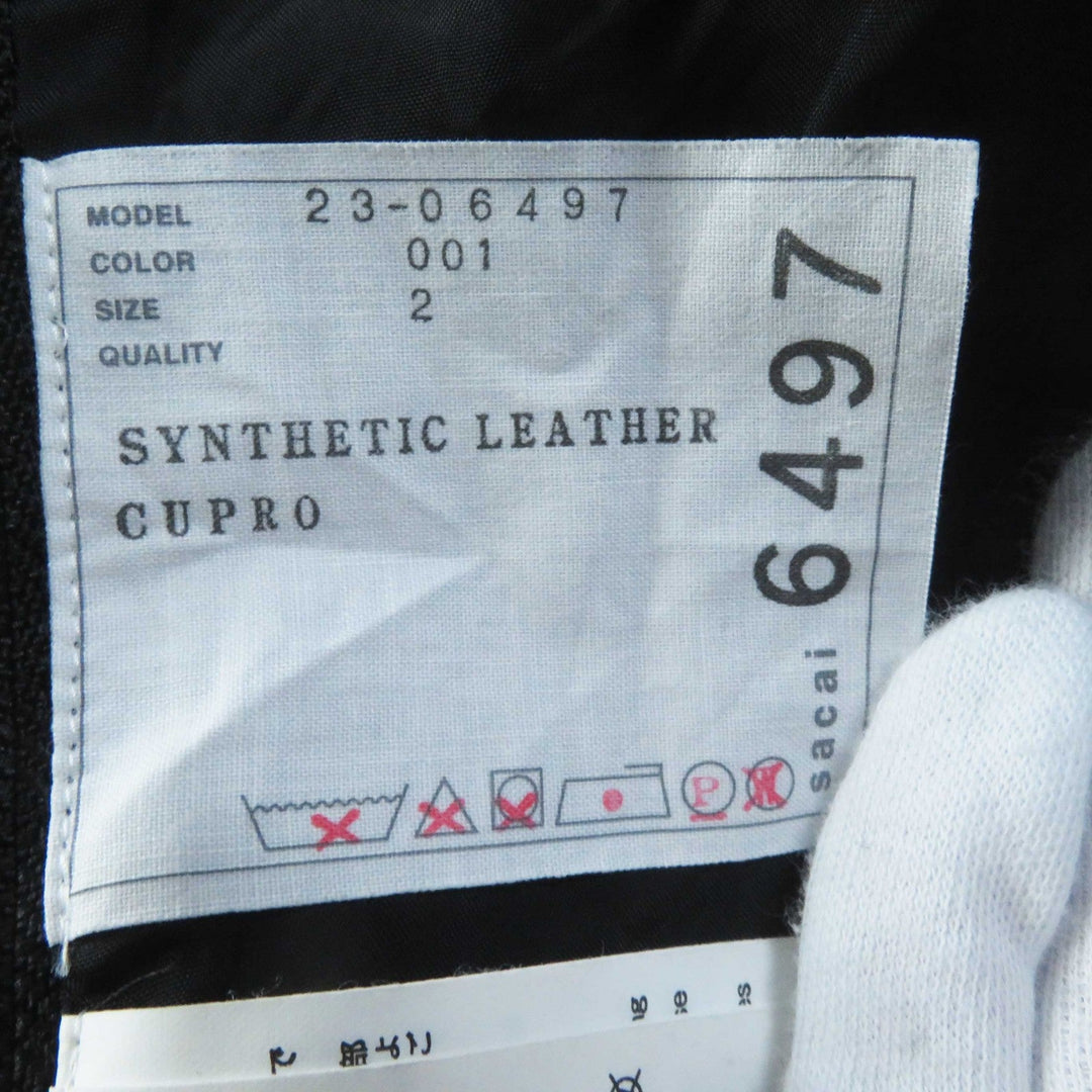Sacai Vest 23-06497 Main: Synthetic leather (polyurethane coating) Lining: 100% cupra black 2