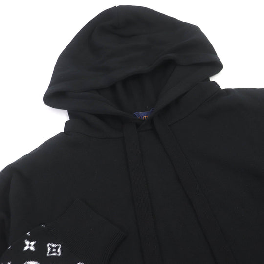LOUIS VUITTON Hoodie 1AA4Y8 Main: 100% cotton black mens M Used Authentic