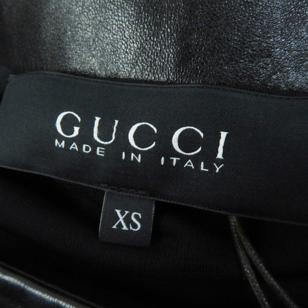 GUCCI one piece 364339 Outer: 100% rayon, Lining: 100% rayon, Leather part: Sheepskin black Women XS Used Authentic