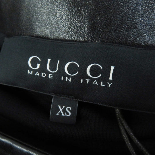 GUCCI one piece 364339 Outer: 100% rayon, Lining: 100% rayon, Leather part: Sheepskin black Women XS Used Authentic
